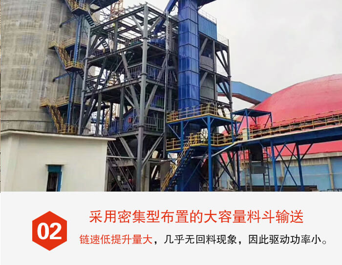 鬥式提升機料鬥的排列比較緊密可以防止回料現象的出現。